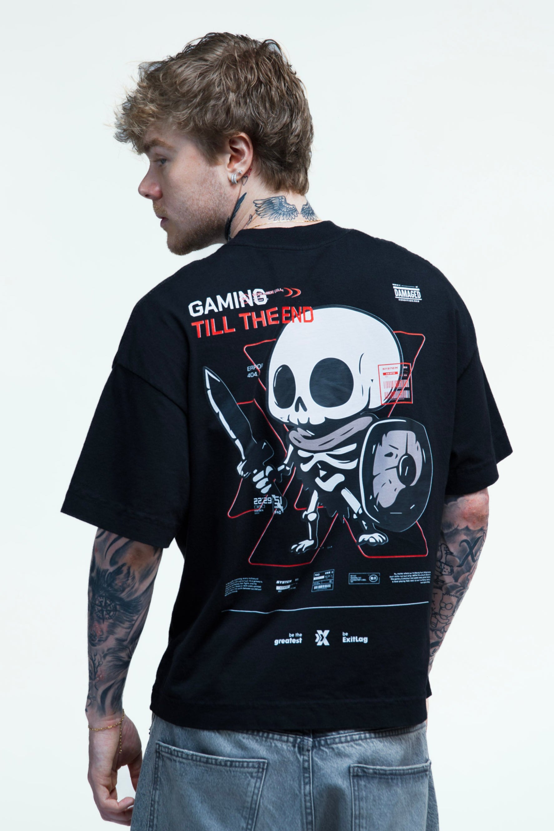 Camiseta OverSized Boxy Gaming Till The End - ExitLag Store